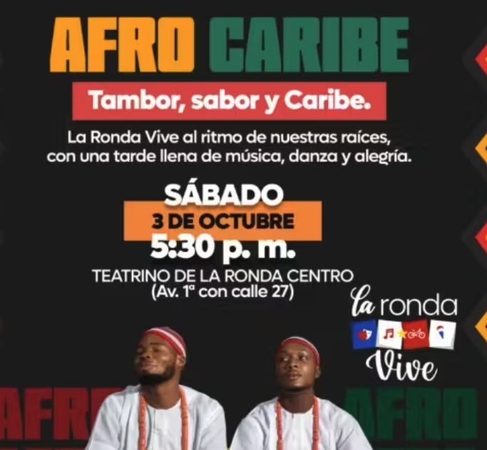 Afiche del evento Afro Caribe: Tambor, sabor y Caribe
