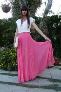 falda de vuelo larga