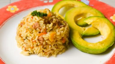 Receta de arroz apastelado con cerdo y coco