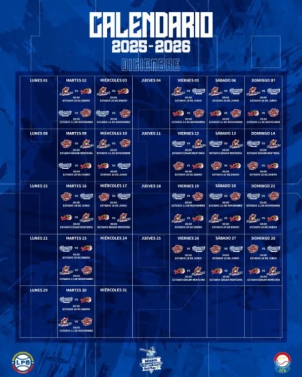 calendario de beisbol