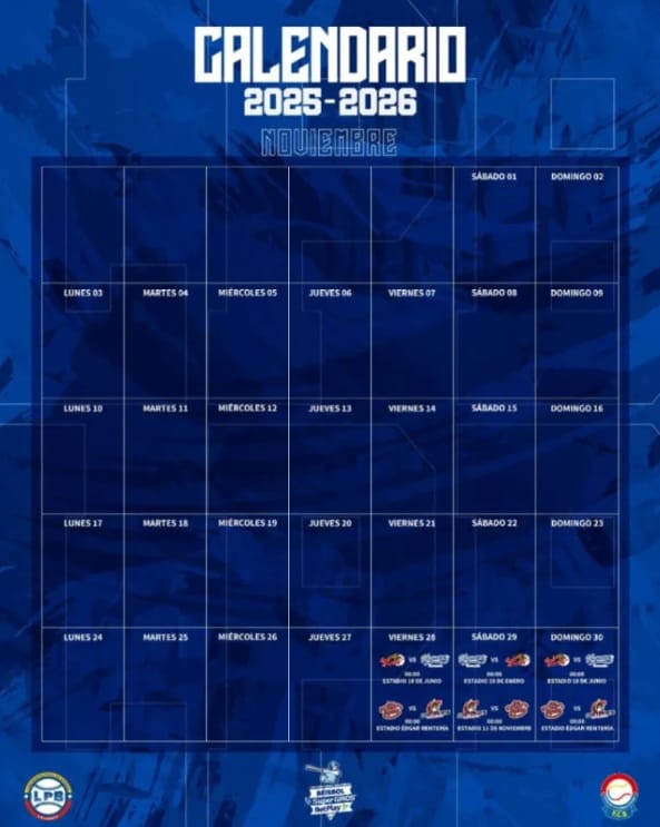 calendario de beisbol