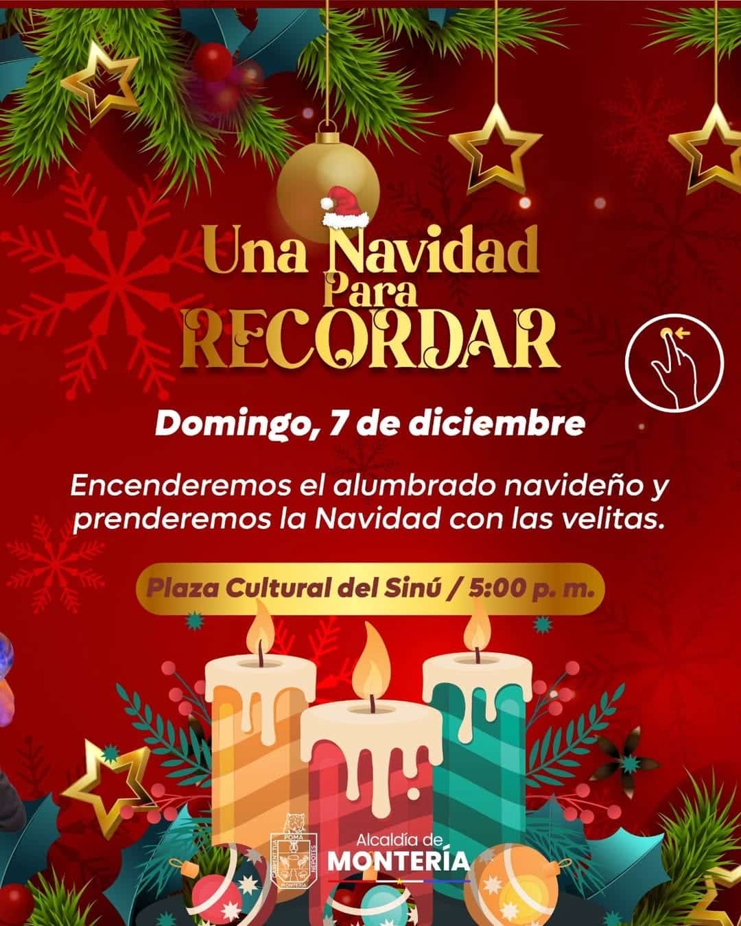 La Navidad llegó a Montería ✨Este año la viviremos con una programación llena de música, luces