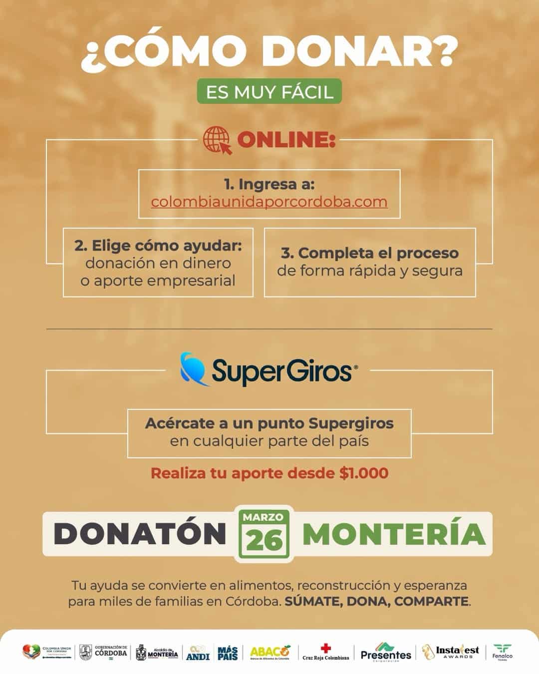 Donatón Colombia Unida por Córdoba