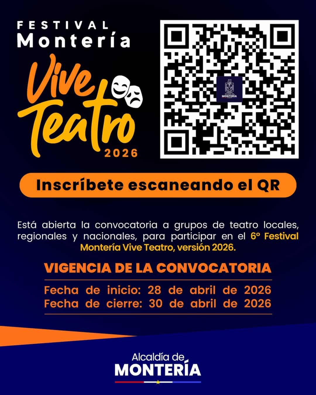 convocatoria para el 6° Festival Montería Vive